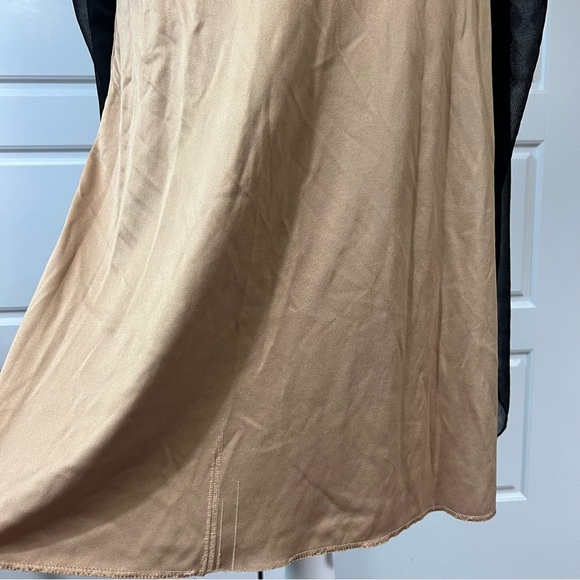 Connected Apparel Black Tulle Midi Dress Sleeveless V-Neck Party Evening Size‎ 6 - Picture 5 of 6